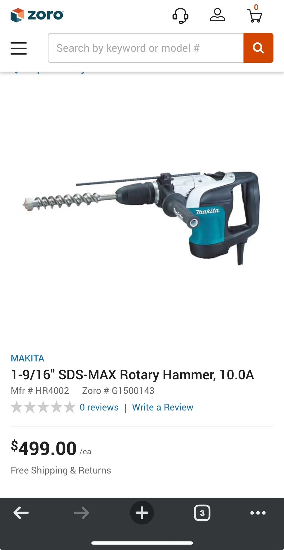Makita HR4002  SDS-MAX Rotary Hammer