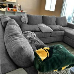 Gray Sectional Couch Sofa With Chaise 