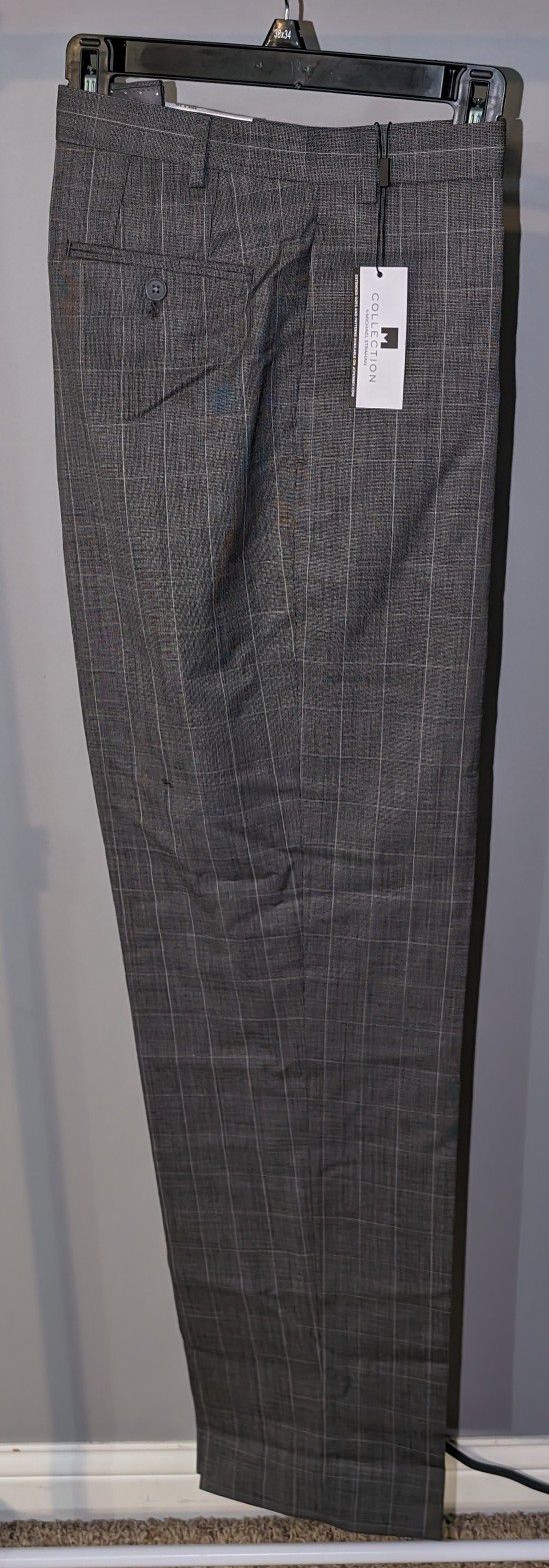 Men's Grey Dress Pants - Michael Strahan Collection - 38 W × 34 L 👖