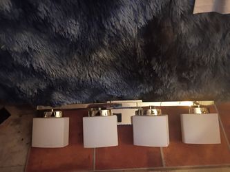 4-Light Chrome Bathroom Vanity Light Fixture