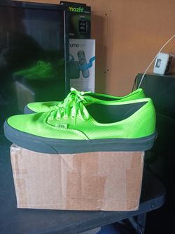NEON LIME Green VANS. SIZE 11M