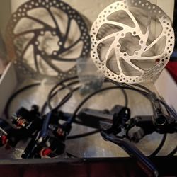 TOBWOLF 1 Pair MTB Disc Brake Set, Hydraulic Disc Brake Kit