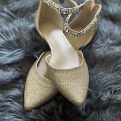 Shimmer Jewel Embellished Glitter Dress Flats