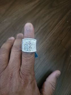 s.silver moissanite ring