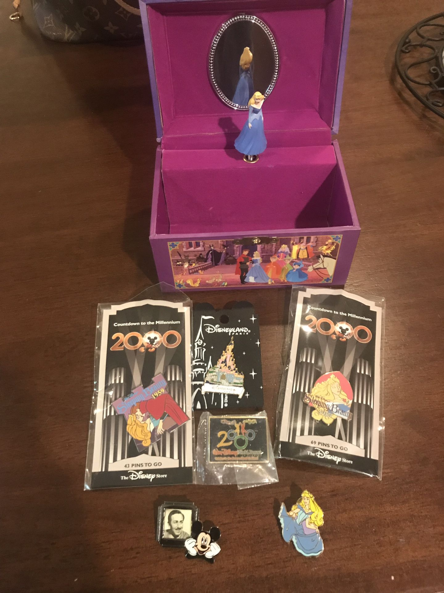 Sleeping Beauty Jewelry Box with Disney Pins