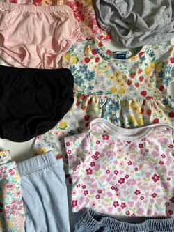 3-6 Months Baby Girl Summer Clothing Bundle  Dresses Bloomers Pants