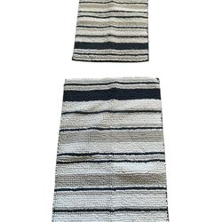 Bathroom Rug Set Of 2 Trina turk Blue/gray/white