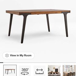 Crate and Barrel | Teak, extendable dining table