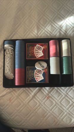 Poker chips and cards