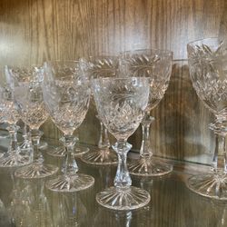 Hand-cut German Crystal Goblets