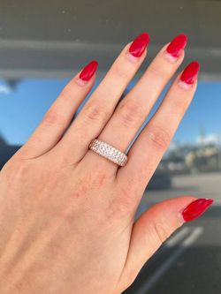 LADIES  ROSE GOLD 50 DIAMOND 14K SOLID 4.5G RING