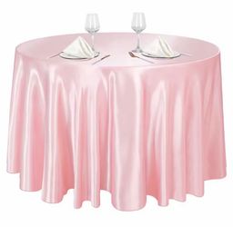 6 pack 90inch Elegant Satin Round Tablecloth Washable Durable Smooth Cocktail Wedding Table Cover Kitchen Dining Holiday Party Decor