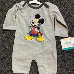 New Disney Baby Mickey Mouse vampire infant boy size 0/3 month Halloween romper 