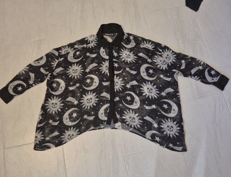 Killstar Cozmic Death Tunic Batwing Blouse 