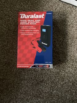 Duralast 2000 peak Amp Lithium Jump Starter+ power pack BRAND new never used