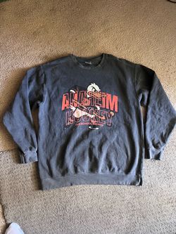 Comfort Colors Anaheim Hockey Charcoal Gray Crewneck Sweatshirt Mens XL