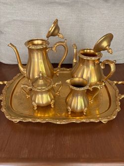 International Silver Company 24k gold -tea set