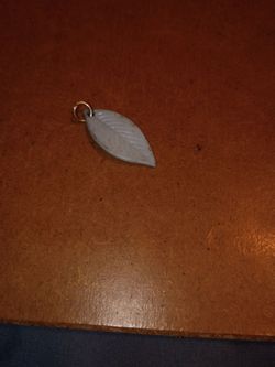 Light blue leaf charm
