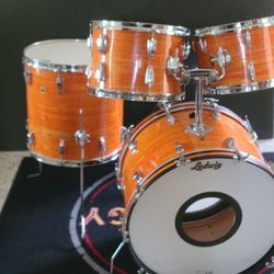 Vintage 1968 Ludwig Mod Orange, Hollywood Drums