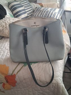 Nanette Lepore Gray Pebbled Leather Handbag
