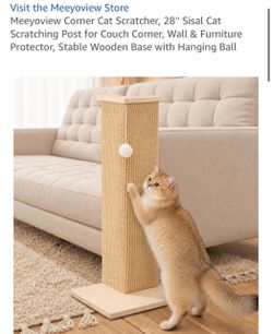 Meeyoview 28" Sisal Corner Cat Scratching Post