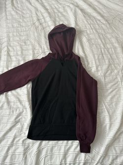 Black & burgundy hoodie