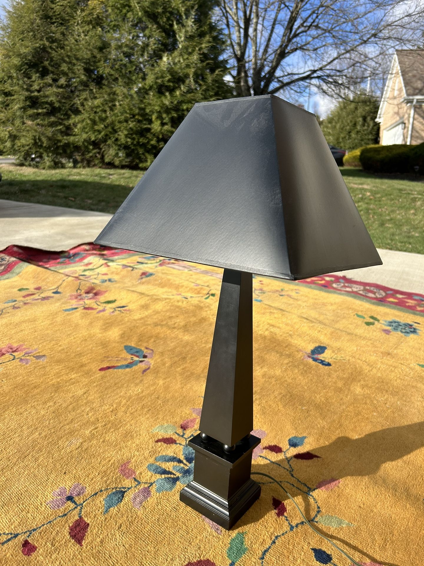Black Craftsman Style Lamp 