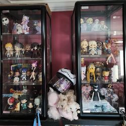 Black Aluminum Table Top Tempered Glass Display Showcases ($125 each)