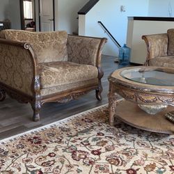 Traditional Couch, Loveseat and Coffee Table