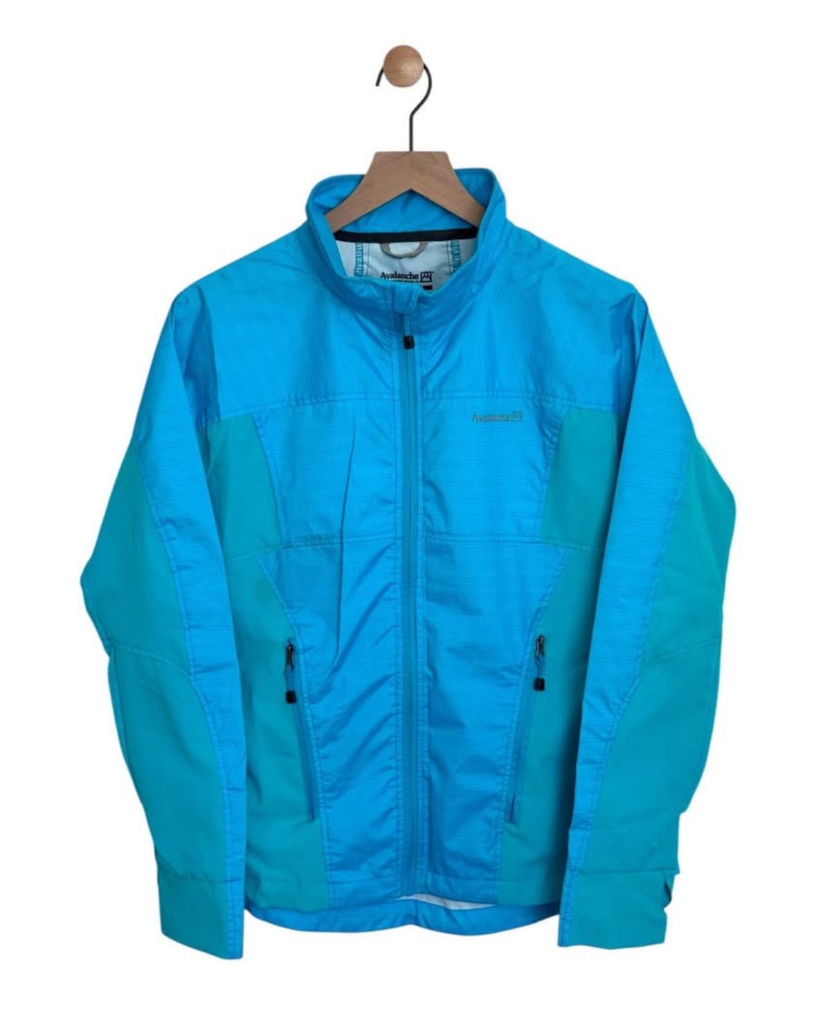 Avalanche Turquoise Weather Shield Waterproof Rain Jacket/ Windbreaker Size Med