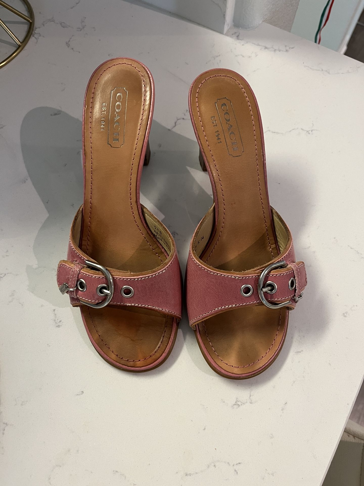 Vintage Pink Coach Heels