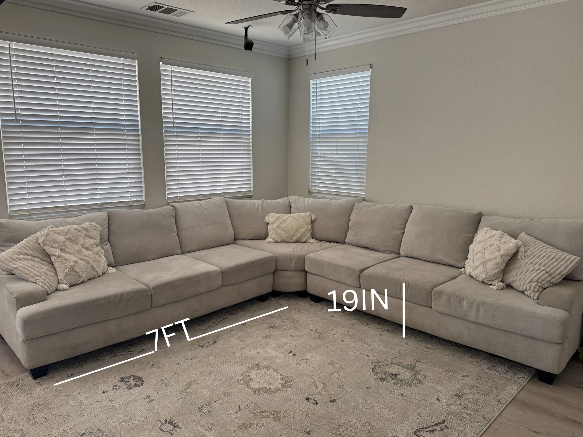 Light Gray Living Spaces Custom Couch