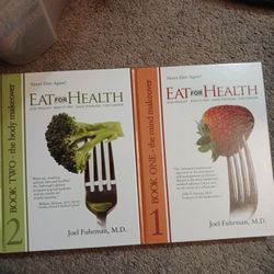 Eat for Health (2 Books) by Dr. Joel Fuhrman - Brand New!