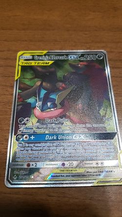 Greninja and zoroark GX pokemon cards