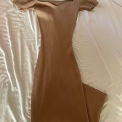 Tan Bodycon Dress 🎀