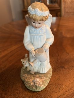 5.5” Tall Home Interiors Gardening Angel Statue 