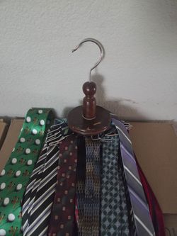 Rotating Tie Rack with Assorted Neckties