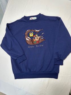 Vintage Snow Birds Crewneck Sweatshirt Size Large