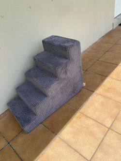 Dog Stairs 5 Step 22.5 Height Non Slip Foam Gray Best Pet Supplies Steps