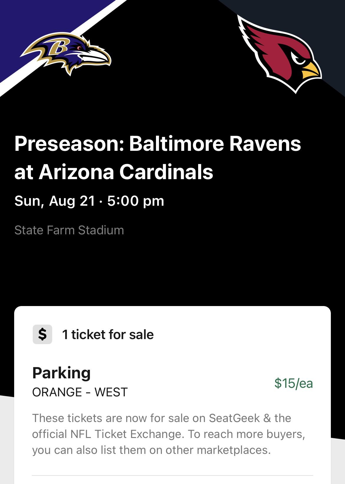 ravens tickets for sale