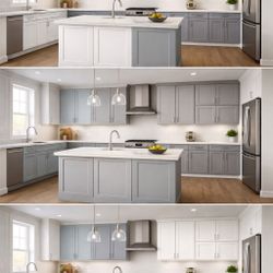 Custom Kitchen Cabinets with Island | Modern Design | Same-Day Pickup Available