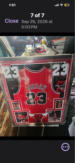 Michael Jordan #23  Autographed Framed Jersey Display