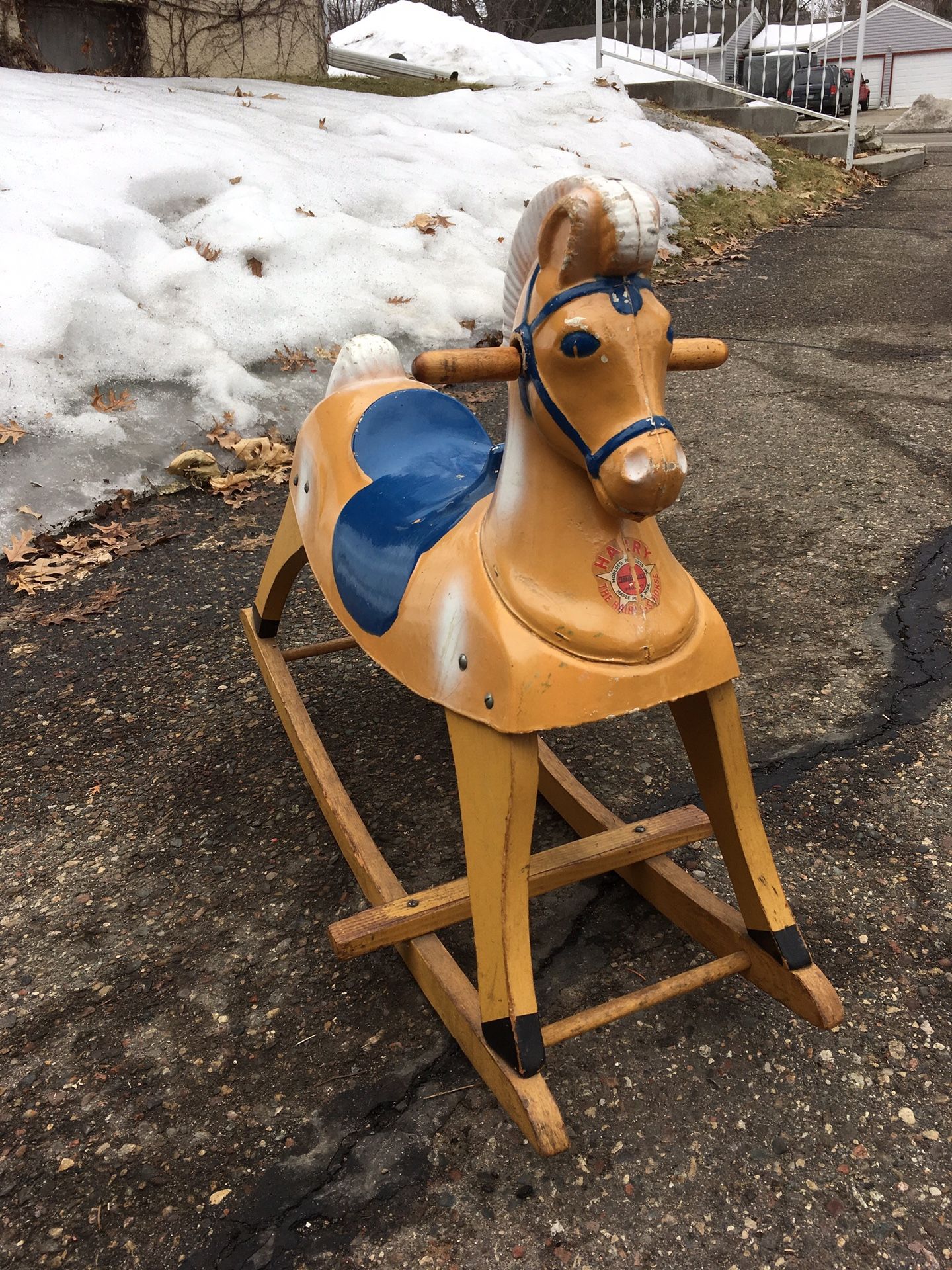 Harry the cheap hairless rocking horse