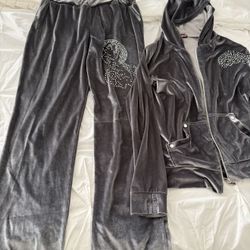 Women velvet pants with jacket Small