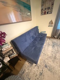 BALKARP Sleeper sofa, blue stylish