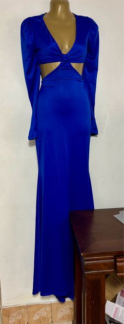 NWOT Royal/cobalt blue satin-finish dress size Small