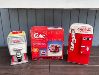Vintage Coca Cola cookie jars phone