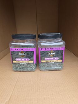 Cement Board Exterior Screws 8lbs 8 x 1-1/4