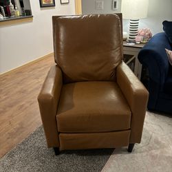 Faux Leather Pushback Recliner