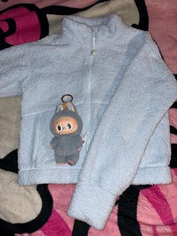 Cozy Light Blue Sherpa Jacket